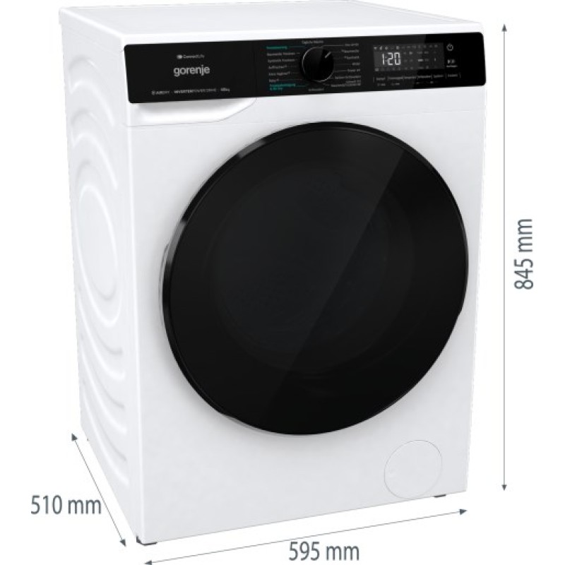 Gorenje WD2PA854ADW/AT washer dryer Freestanding Front-load White D
