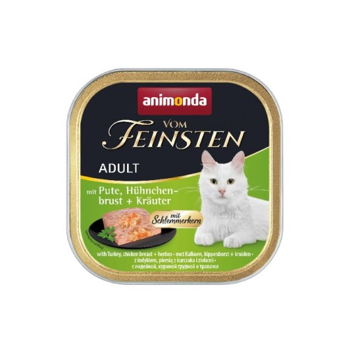 ANIMONDA Vom Feinsten Adult Turkey, chicken breast and herbs - wet cat food - 100g ANIMONDA Vom Feinsten Adult Turkey, chicken breast and herbs - wet cat food - 100g