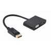 Gembird A-DPM-HDMIFVGAF-01 DisplayPort male to HDMI female + VGA female adapter cable, black Gembird A-DPM-HDMIFVGAF-01 DisplayPort male to HDMI female + VGA female adapter cable, black