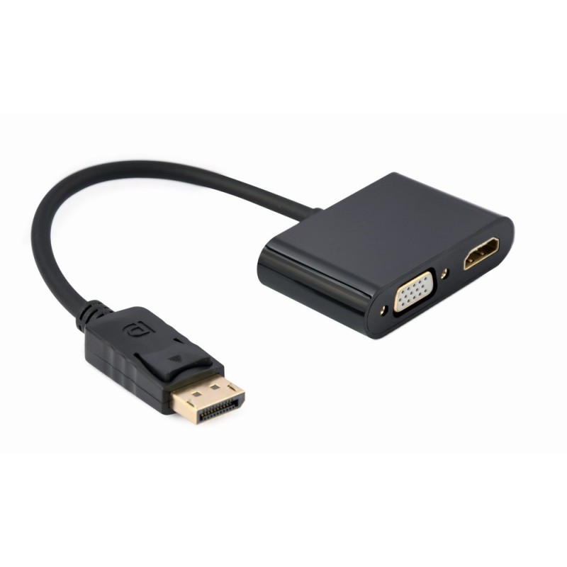 Gembird A-DPM-HDMIFVGAF-01 DisplayPort male to HDMI female + VGA female adapter cable, black Gembird A-DPM-HDMIFVGAF-01 DisplayPort male to HDMI female + VGA female adapter cable, black