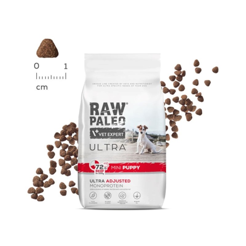 RAW PALEO Ultra Mini Puppy Beef - dry food for puppies of small breeds - 8 kg RAW PALEO Ultra Mini Puppy Beef - dry food for puppies of small breeds - 8 kg