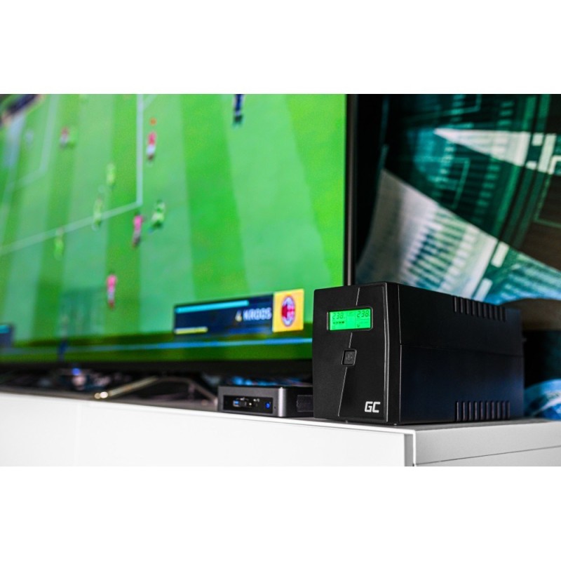 Green Cell UPS03 uninterruptible power supply (UPS) Line-Interactive 1.999 kVA 600 W 4 AC outlet(s) Green Cell UPS03 uninterruptible power supply (UPS) Line-Interactive 1.999 kVA 600 W 4 AC outlet(s)