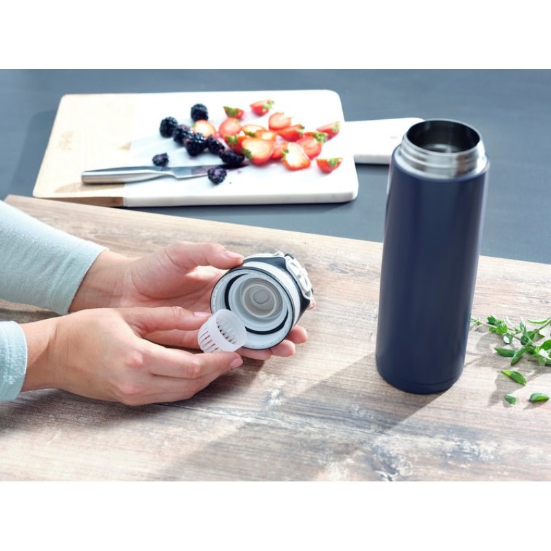 Leifheit 03275 travel mug 600 ml Black, Blue Stainless steel Leifheit 03275 travel mug 600 ml Black, Blue Stainless steel