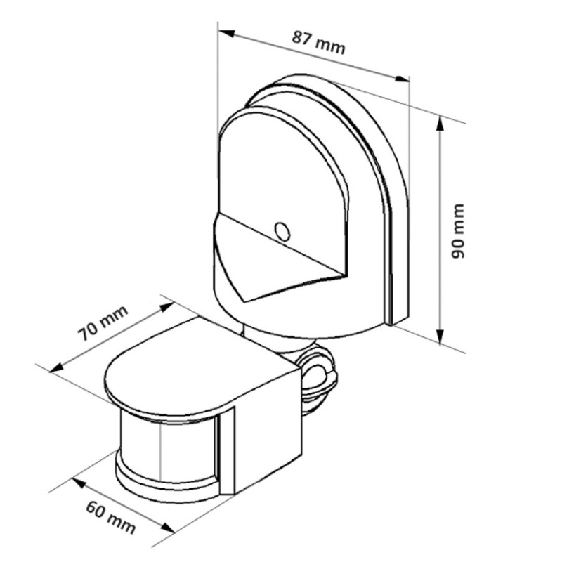 Maclean MCE25 GR Wall-Mounted 180° Motion & Dusk Sensor, 1200W Max, Grey Maclean MCE25 GR Wall-Mounted 180° Motion & Dusk Sensor, 1200W Max, Grey