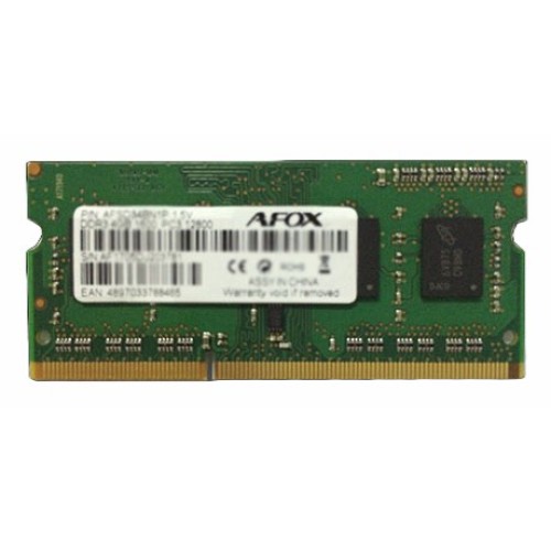 AFOX SO-DIMM DDR3 8GB memory module 1333 MHz LV 1,35V AFOX SO-DIMM DDR3 8GB memory module 1333 MHz LV 1,35V