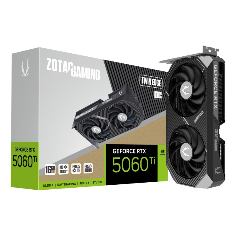 Zotac GAMING GeForce RTX 5060 Ti Twin Edge OC NVIDIA 16 GB GDDR7 Zotac GAMING GeForce RTX 5060 Ti Twin Edge OC NVIDIA 16 GB GDDR7