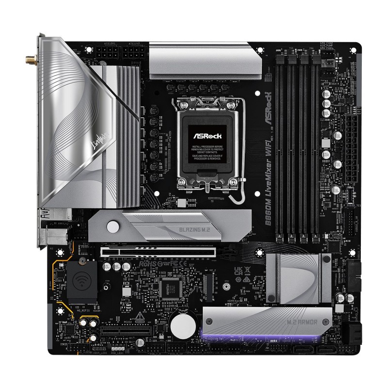 Asrock B860M LiveMixer WiFi Intel B860 LGA 1851 (Socket V1) micro ATX Asrock B860M LiveMixer WiFi Intel B860 LGA 1851 (Socket V1) micro ATX