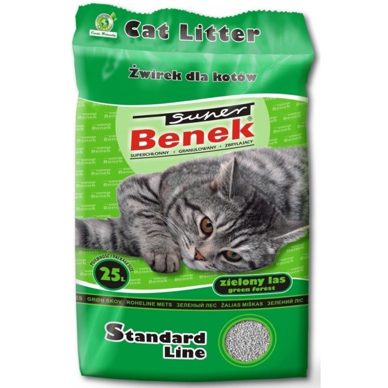 Certech Super Benek Standard Green Forest - Cat Litter Clumping 25 l (20 kg)