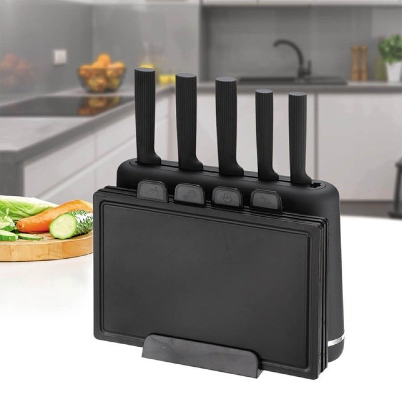 Maestro MR-1412-BLACK Knife set with block + Cutting board set Black Maestro MR-1412-BLACK Knife set with block + Cutting board set Black