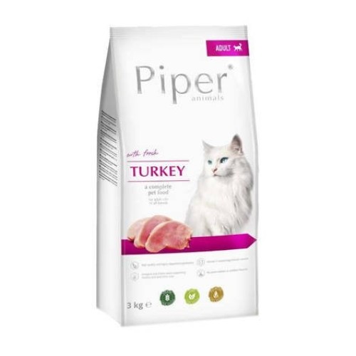 DOLINA NOTECI Piper Animals with turkey - Dry Cat Food - 3 kg
