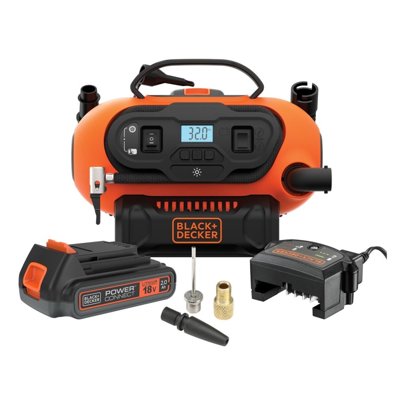 Black & Decker BDCINF18N-QS air compressor 160 l/min AC/Cigar lighter Black & Decker BDCINF18N-QS air compressor 160 l/min AC/Cigar lighter