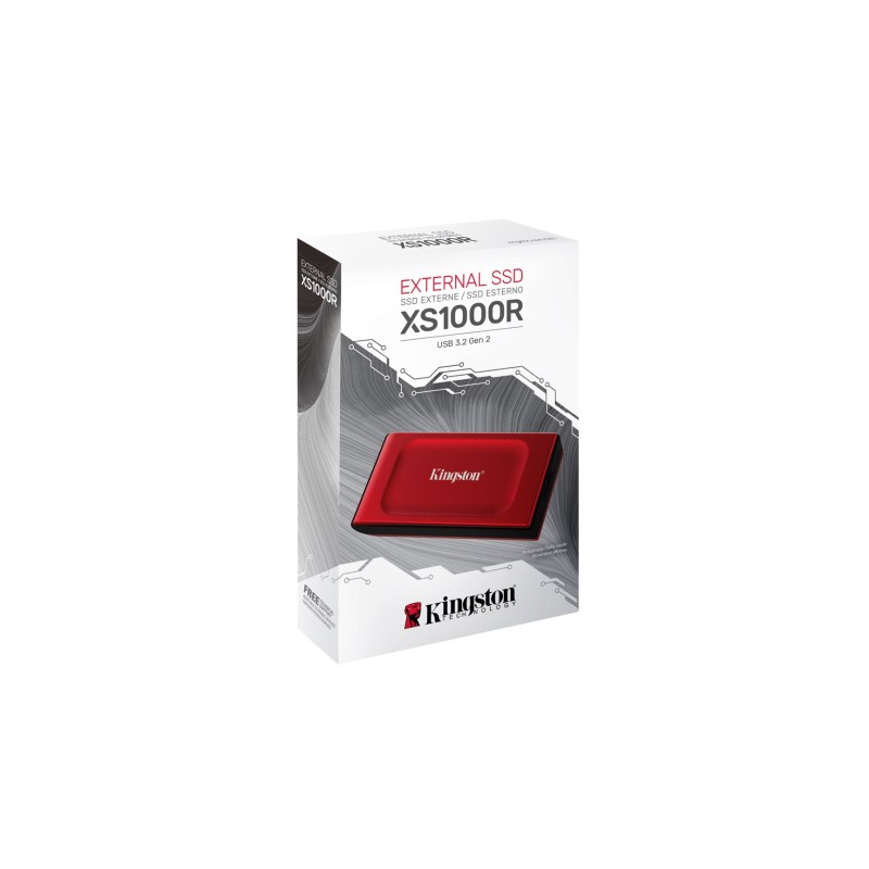 Kingston Technology 1TB XS1000 Red External USB 3.2 Gen 2 Portable Solid State Drive Kingston Technology 1TB XS1000 Red External USB 3.2 Gen 2 Portable Solid State Drive