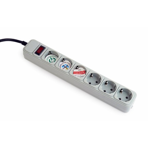 Gembird SPG6-B-6C power extension 1.8 m 6 AC outlet(s) Gembird SPG6-B-6C power extension 1.8 m 6 AC outlet(s)