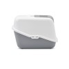 SAVIC Nestor White-Grey - Covered Cat Litter Box - 56x39x38.5 cm - 1 pc SAVIC Nestor White-Grey - Covered Cat Litter Box - 56x39x38.5 cm - 1 pc