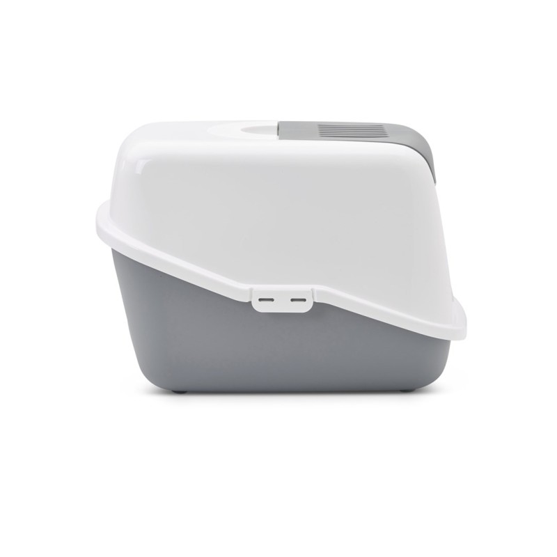 SAVIC Nestor White-Grey - Covered Cat Litter Box - 56x39x38.5 cm - 1 pc SAVIC Nestor White-Grey - Covered Cat Litter Box - 56x39x38.5 cm - 1 pc