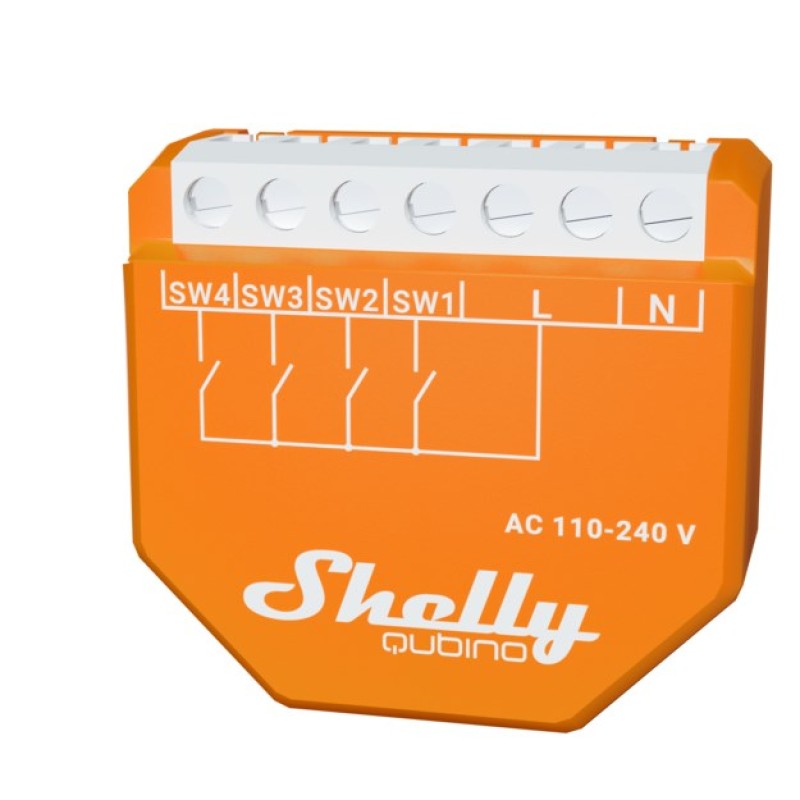Shelly Qubino Wave i4 Smart switch 4-channel Z-Wave scene controller