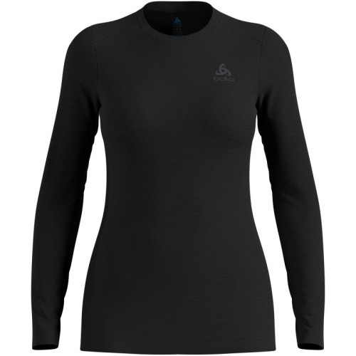 Koszulka damska ODLO Merino 160 BL Top Crew Neck l/s roz. S Czarna