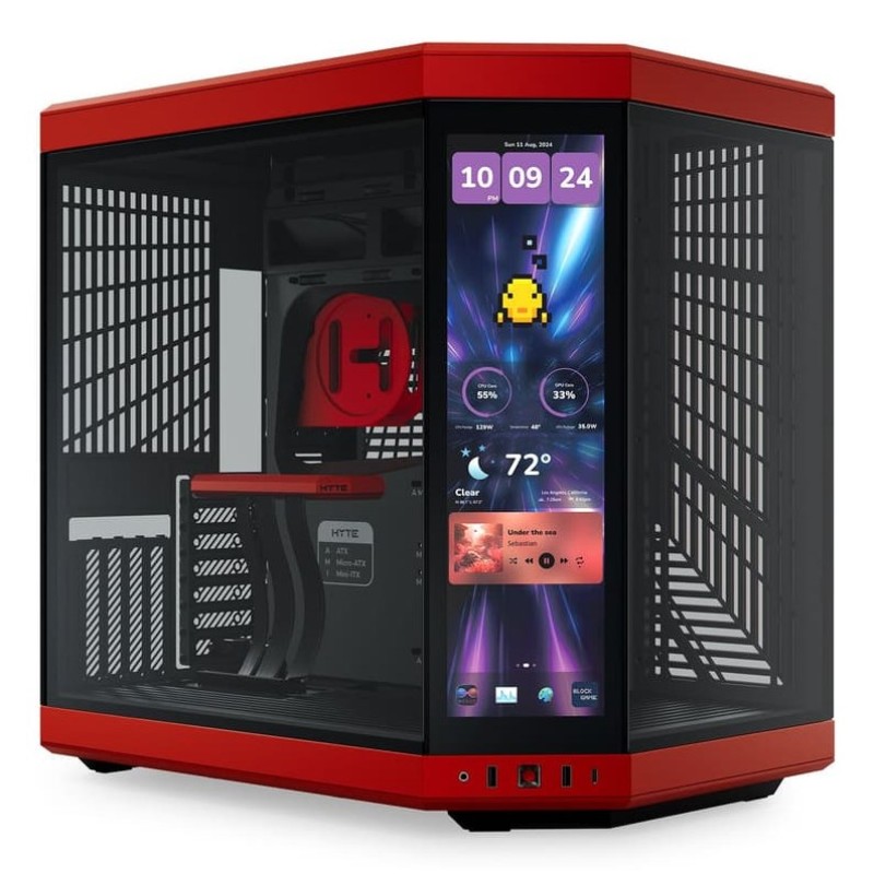 HYTE Y70 Touch Infinite Midi Tower Black, Cherry colour HYTE Y70 Touch Infinite Midi Tower Black, Cherry colour