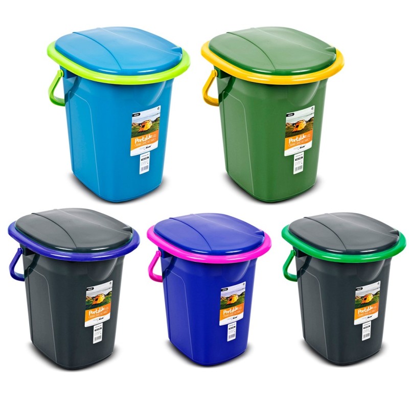 GreenBlue GB320BL Portable Travel Toilet Bucket Seat Camping Festival Handle Lid Durable Stable19L GreenBlue GB320BL Portable Travel Toilet Bucket Seat Camping Festival Handle Lid Durable Stable19L