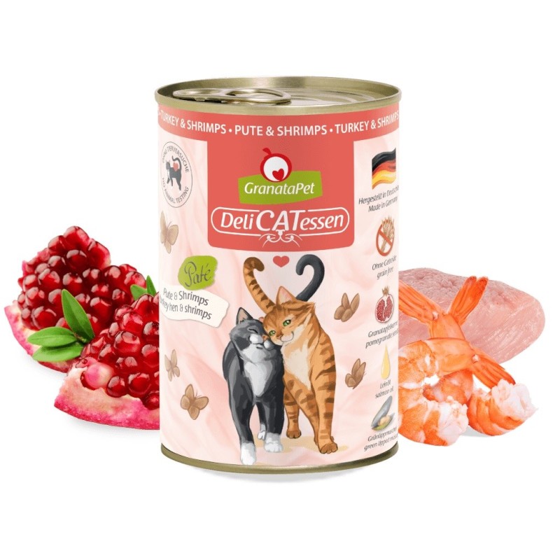 GRANATAPET DeliCATessen Turkey and shrimps - wet cat food - 400g GRANATAPET DeliCATessen Turkey and shrimps - wet cat food - 400g