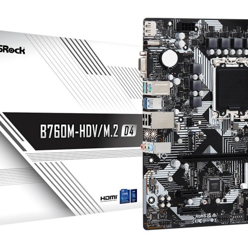 Asrock B760M-HDV/M.2 D4 Intel B760 LGA 1700 micro ATX Asrock B760M-HDV/M.2 D4 Intel B760 LGA 1700 micro ATX
