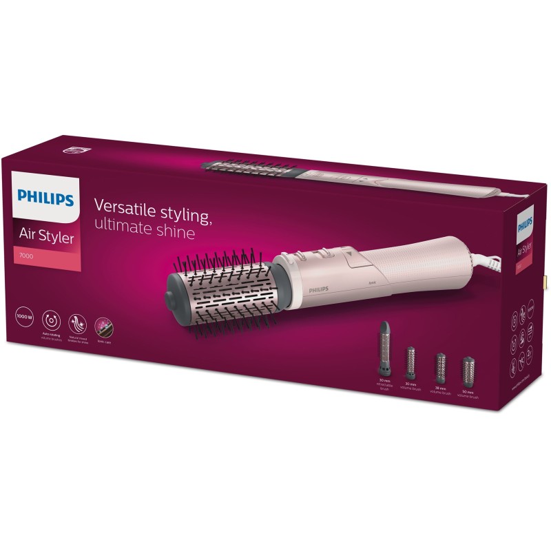 Philips 7000 series BHA735/00 hair styling tool Hot air brush Warm Pink 1000 W 1.8 m Philips 7000 series BHA735/00 hair styling tool Hot air brush Warm Pink 1000 W 1.8 m