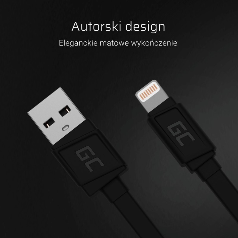 Green Cell KABGC02 lightning cable 0.25 m Black Green Cell KABGC02 lightning cable 0.25 m Black