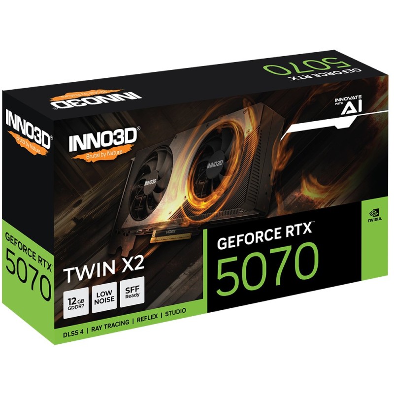 Inno3D GeForce RTX 5070 TWIN X2 NVIDIA 12 GB GDDR7 Inno3D GeForce RTX 5070 TWIN X2 NVIDIA 12 GB GDDR7