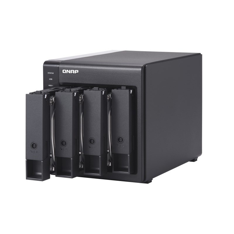 QNAP TR-004 storage drive enclosure HDD/SSD enclosure Black 2.5/3.5 QNAP TR-004 storage drive enclosure HDD/SSD enclosure Black 2.5/3.5