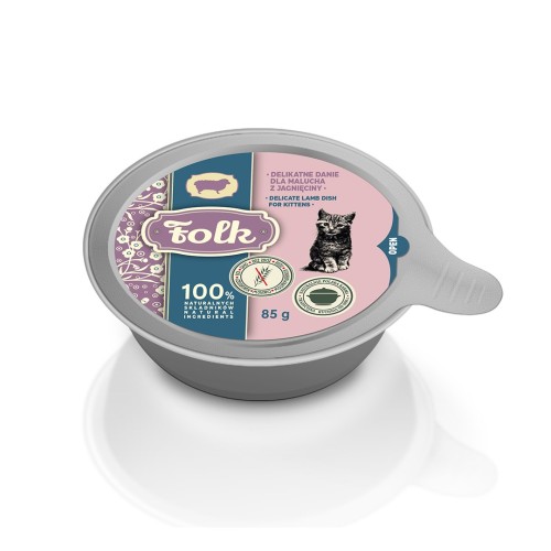 FOLK Kitten Delicate lamb dish - wet cat food - 85g FOLK Kitten Delicate lamb dish - wet cat food - 85g