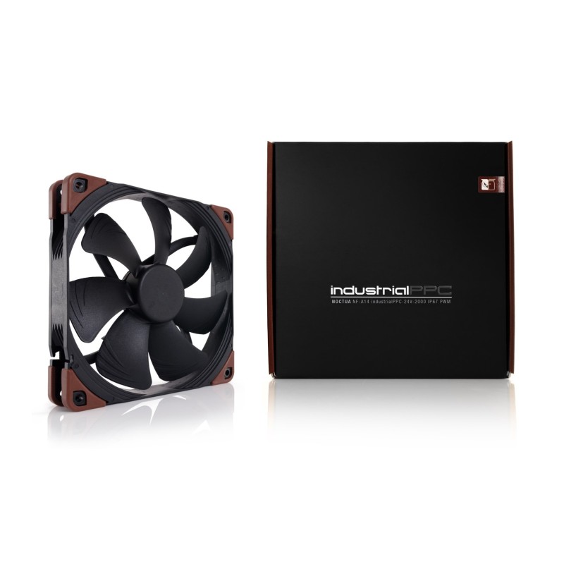 Noctua NF-A14-Industrial PPC-2000 PWM Computer case Fan 14 cm Black, Brown 1 pc(s) Noctua NF-A14-Industrial PPC-2000 PWM Computer case Fan 14 cm Black, Brown 1 pc(s)