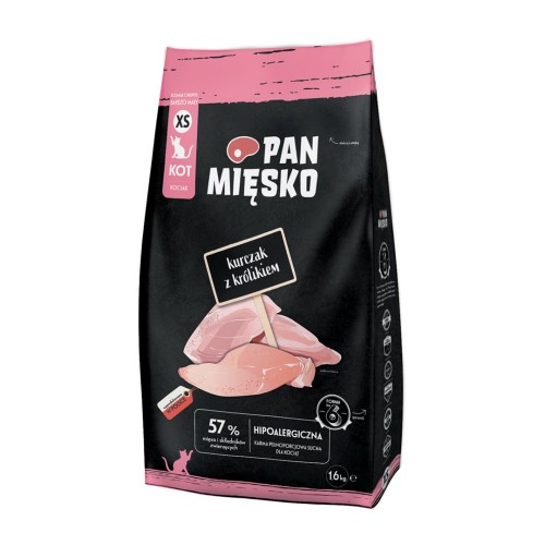 PAN MIĘSKO Chicken with rabbit XS - dry cat food - 1,6kg