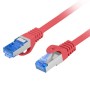 LANBERG PATCHCORD S/FTP CAT.6A 0.5M RED LSZH