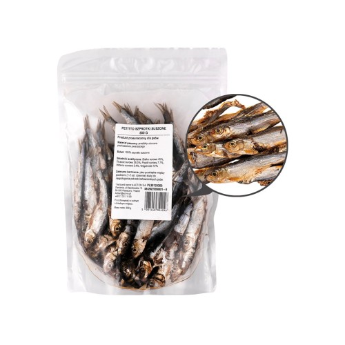 PETITTO Dried sprats - dog treat - 500g PETITTO Dried sprats - dog treat - 500g