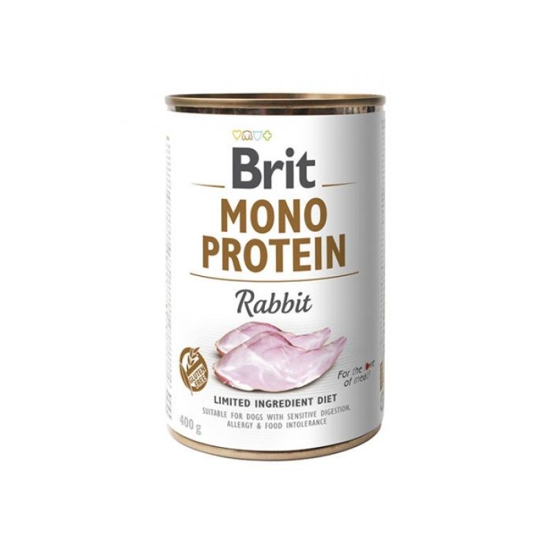 BRIT Mono Protein Rabbit - wet dog food - 400 g