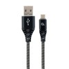 Cablexpert CC-USB2B-AMMBM-2M-BW USB cable USB 2.0 USB A Micro-USB B Black