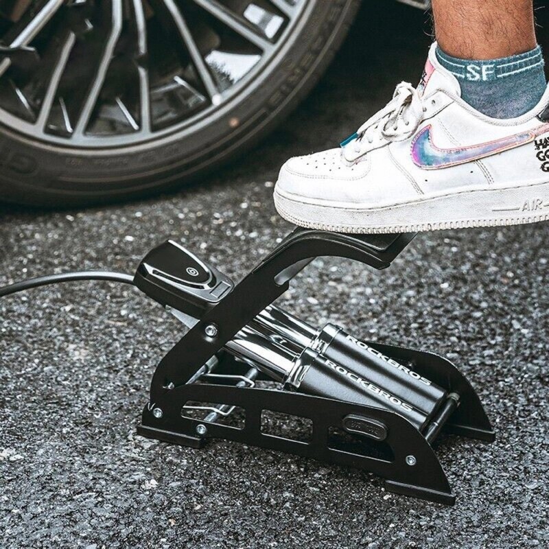 Rockbros 42430001001 black foot pump with display Rockbros 42430001001 black foot pump with display