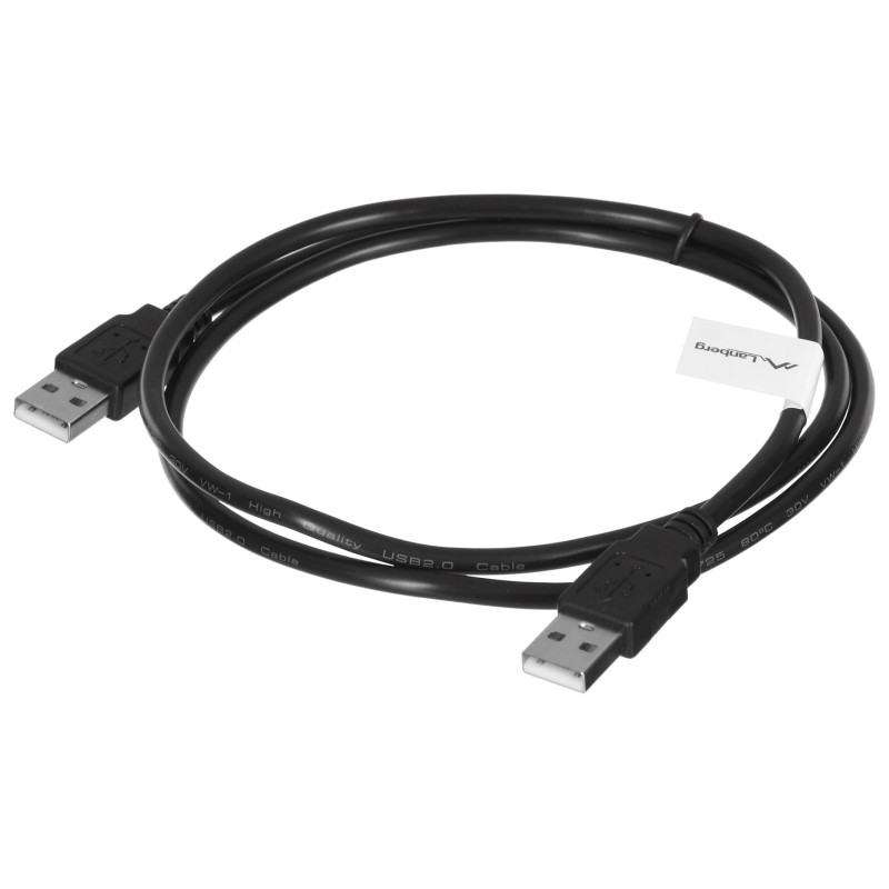 Lanberg CA-USBA-20CU-0010-BK USB cable 1m 2.0 USB A Black Lanberg CA-USBA-20CU-0010-BK USB cable 1m 2.0 USB A Black
