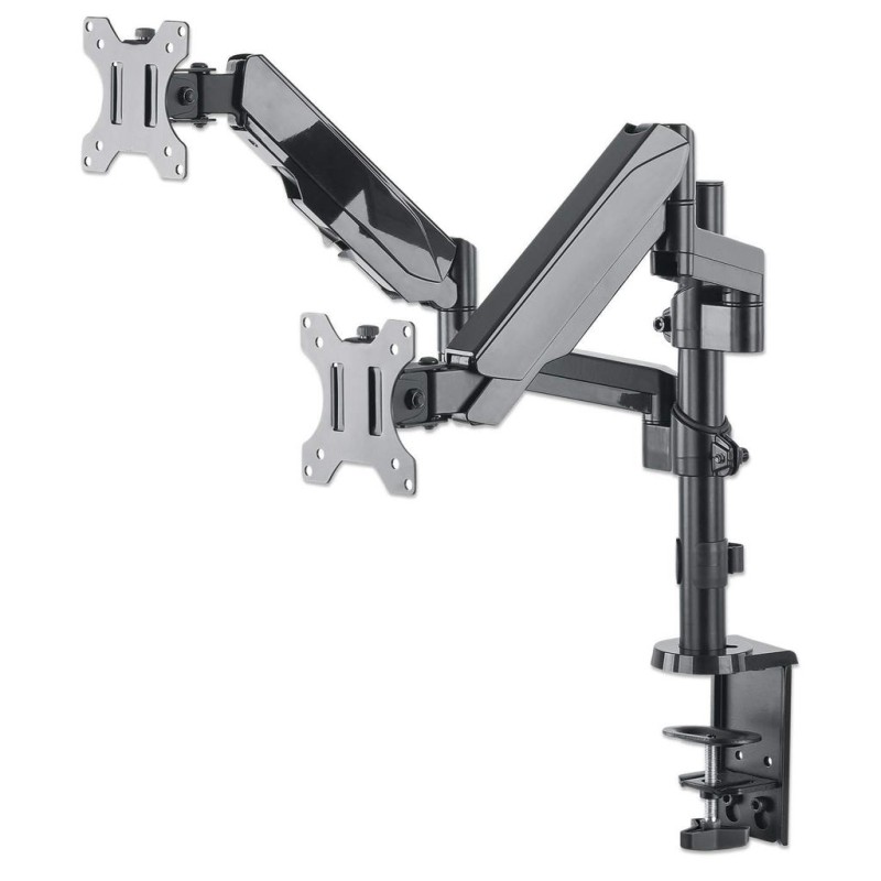 Manhattan TV & Monitor Mount, Desk, Full Motion (Gas Spring), 2 screens, Screen Sizes: 10-27 Manhattan TV & Monitor Mount, Desk, Full Motion (Gas Spring), 2 screens, Screen Sizes: 10-27