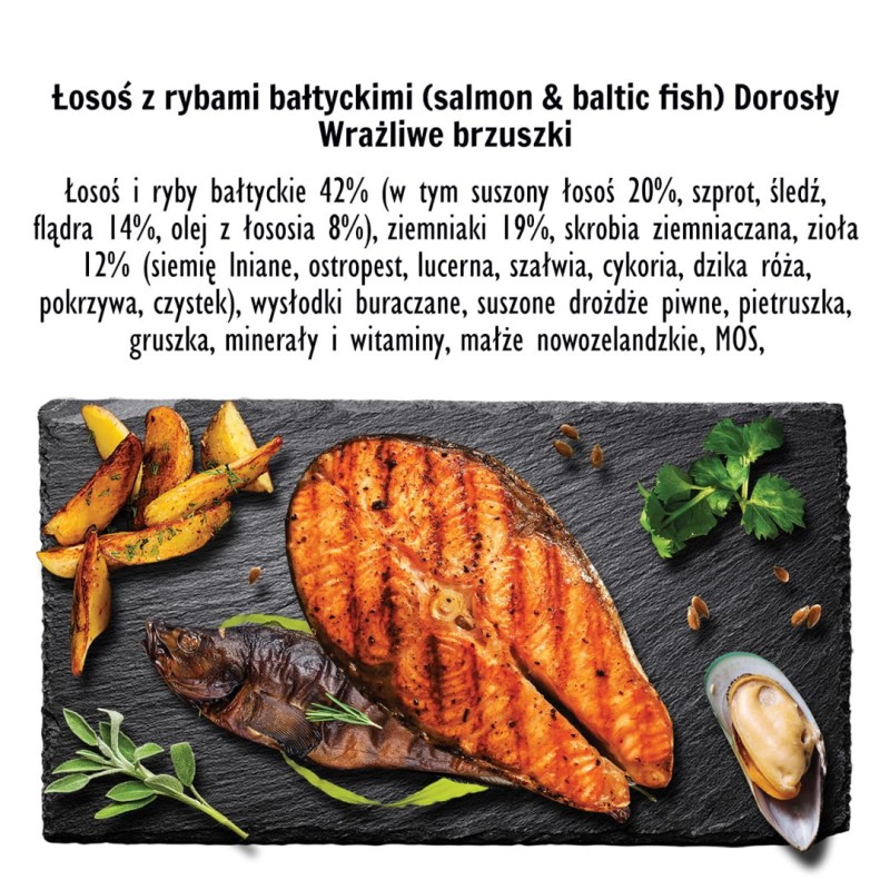 PAKA ZWIERZAKA Salmon with Baltic fish M - dry dog food - 3kg PAKA ZWIERZAKA Salmon with Baltic fish M - dry dog food - 3kg