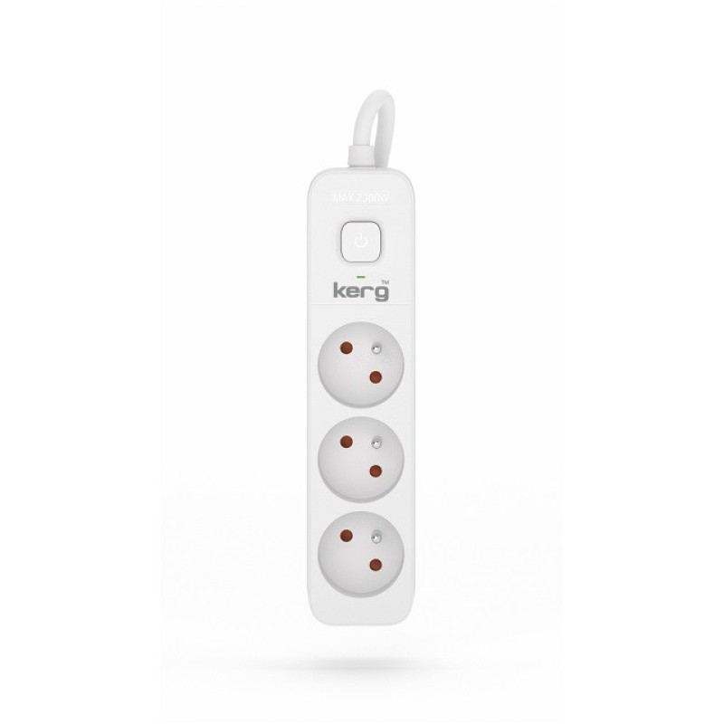 KERG power strip with switch 3 sockets 1.5m 10A KERG power strip with switch 3 sockets 1.5m 10A