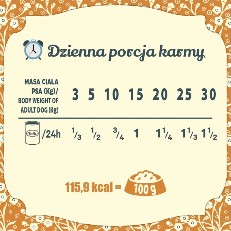 FOLK Traditional polish rabbit feast - wet dog food - 800g FOLK Traditional polish rabbit feast - wet dog food - 800g