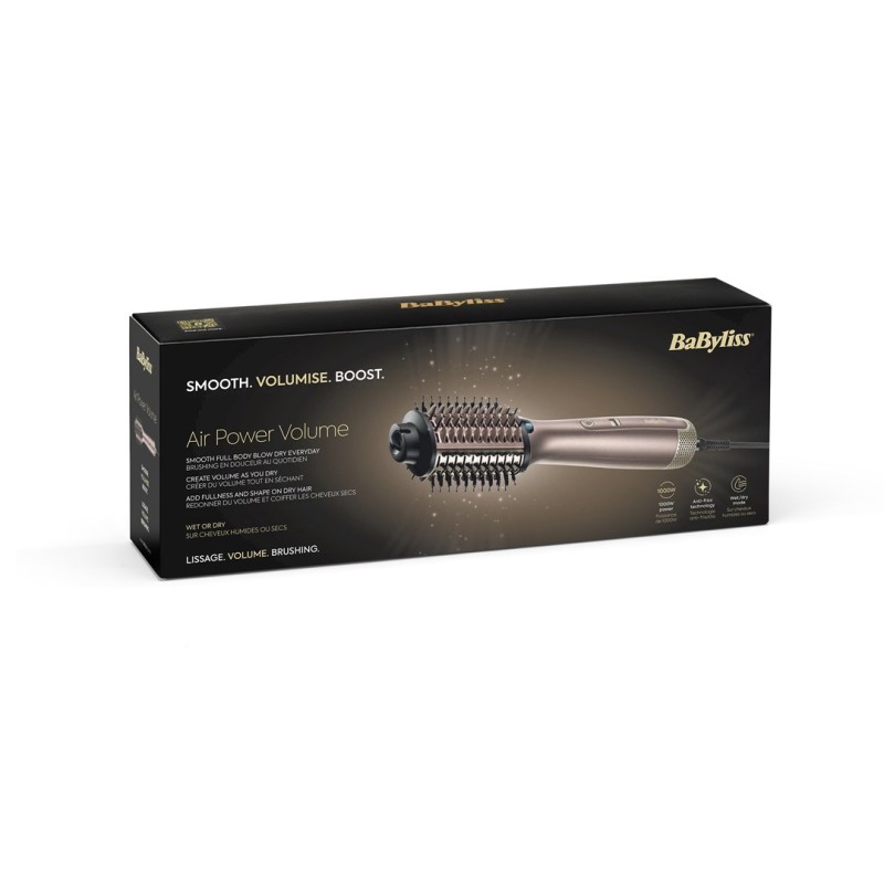BaByliss AS95E Air Power Volume Hot air brush Champagne 1000 W