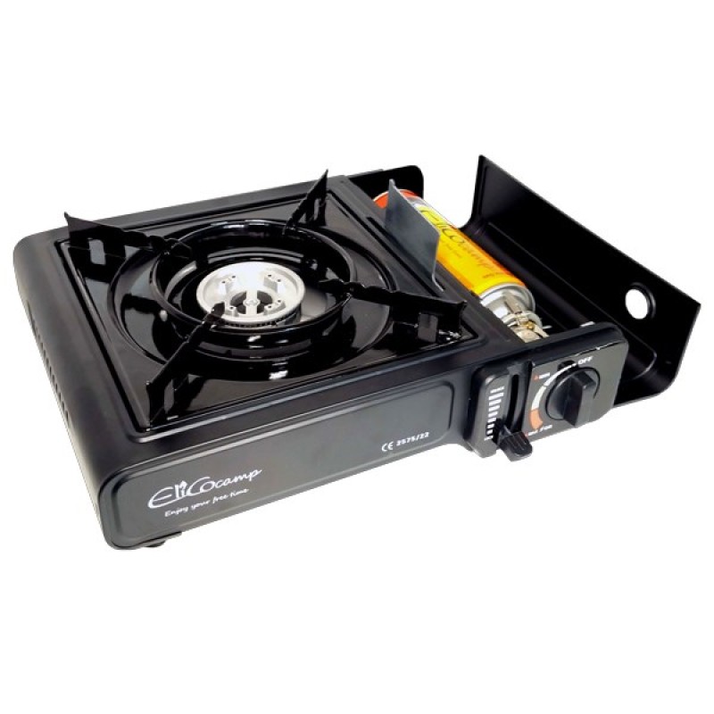 ELICO BDZ-155B Portable camping gas stove for 2.2 kW cartridges, piezo ignition.