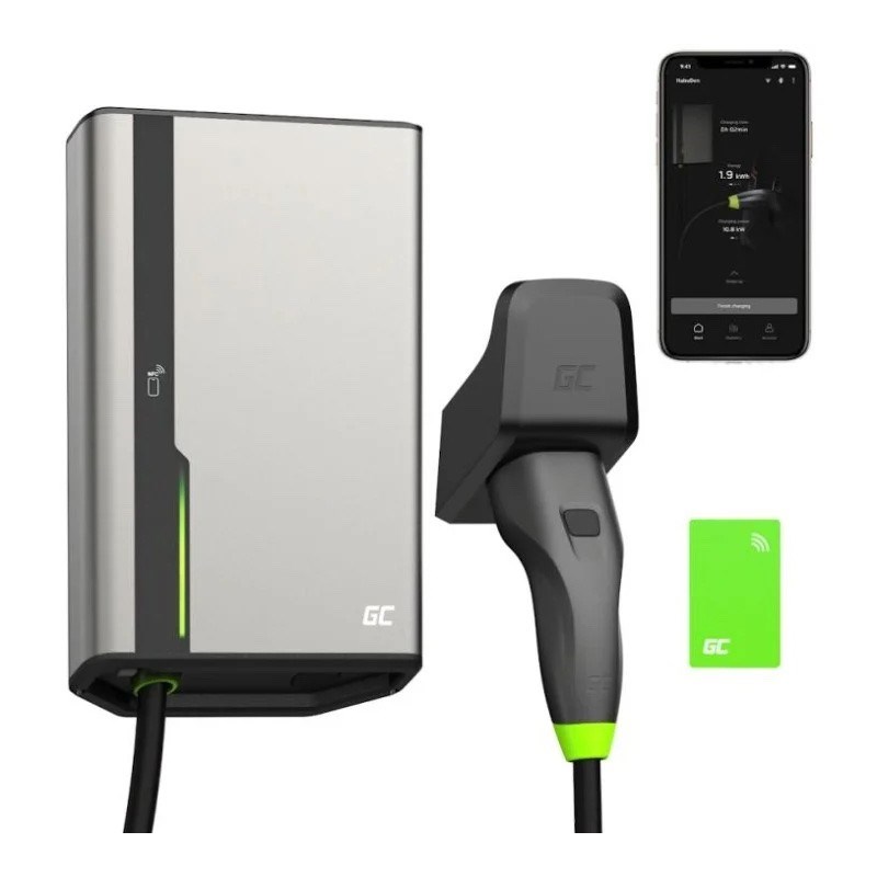 Wallbox Green Cell HabuDen 22kW 32A - 5m cable with NFC Wallbox Green Cell HabuDen 22kW 32A - 5m cable with NFC