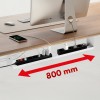 Maclean compact under-desk cable organizer, max load 5kg, white, MC-107 W