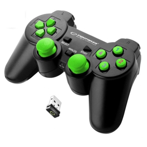 Esperanza EGG108G Gaming Controller Black, Green USB 2.0 Gamepad Analogue / Digital PC, Playstation 3 Esperanza EGG108G Gaming Controller Black, Green USB 2.0 Gamepad Analogue / Digital PC, Playstation 3
