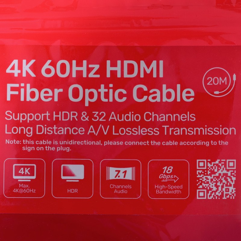 UNITEK HDMI CABLE 2.0 4K 60HZ AOC-20M UNITEK HDMI CABLE 2.0 4K 60HZ AOC-20M