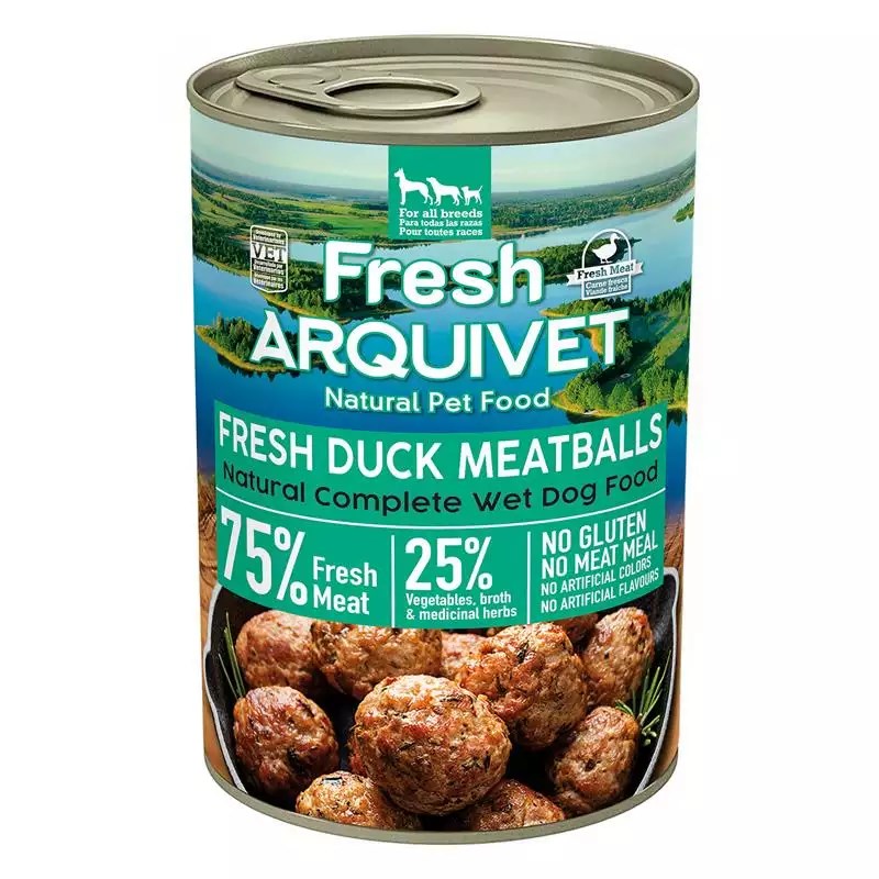 ARQUIVET Fresh meatballs with duck, sweet potato and orange - wet dog food - 400 g