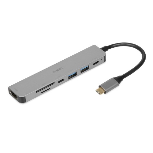 iBox IUH3SL4K notebook dock/port replicator USB 3.2 Gen 1 (3.1 Gen 1) Type-C Power Delivery 100W Silver iBox IUH3SL4K notebook dock/port replicator USB 3.2 Gen 1 (3.1 Gen 1) Type-C Power Delivery 100W Silver